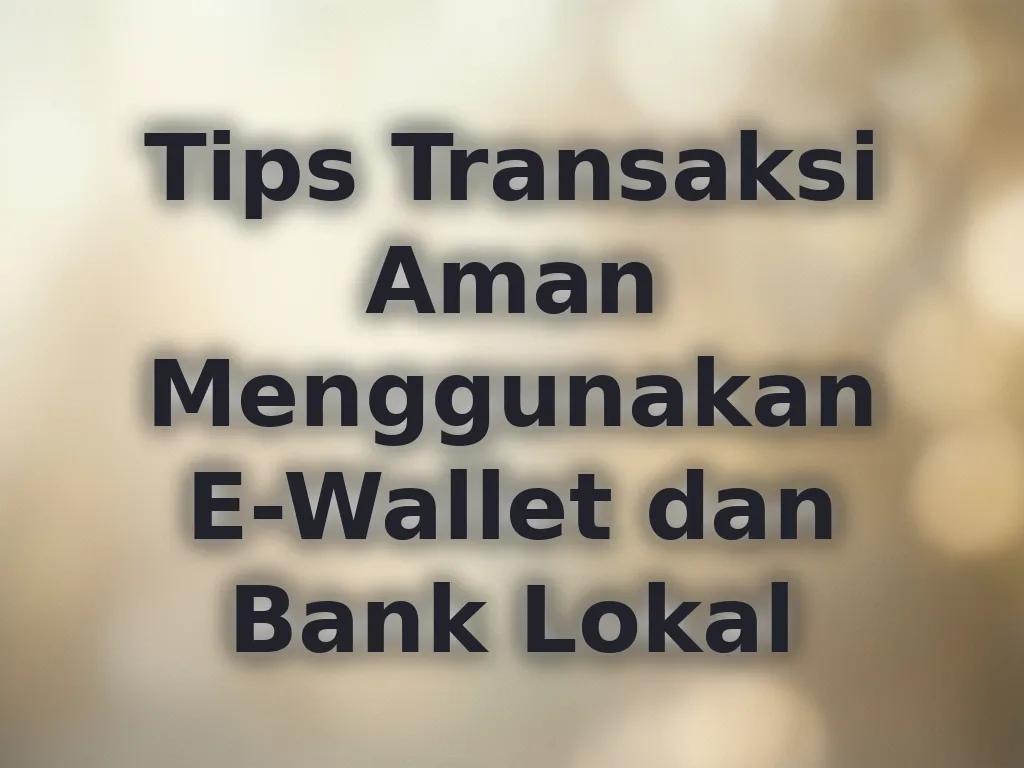 Tips Transaksi Aman Menggunakan E-Wallet dan Bank Lokal
